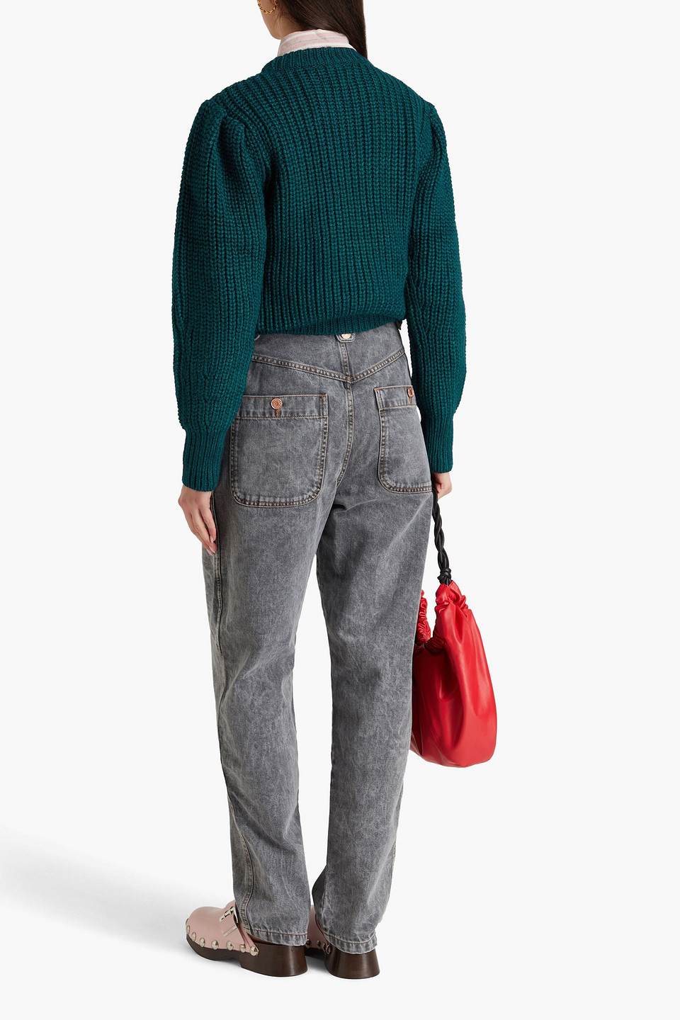 ISABEL MARANT ÉTOILE PLEANE RIBBED WOOL-BLEND SWEATER