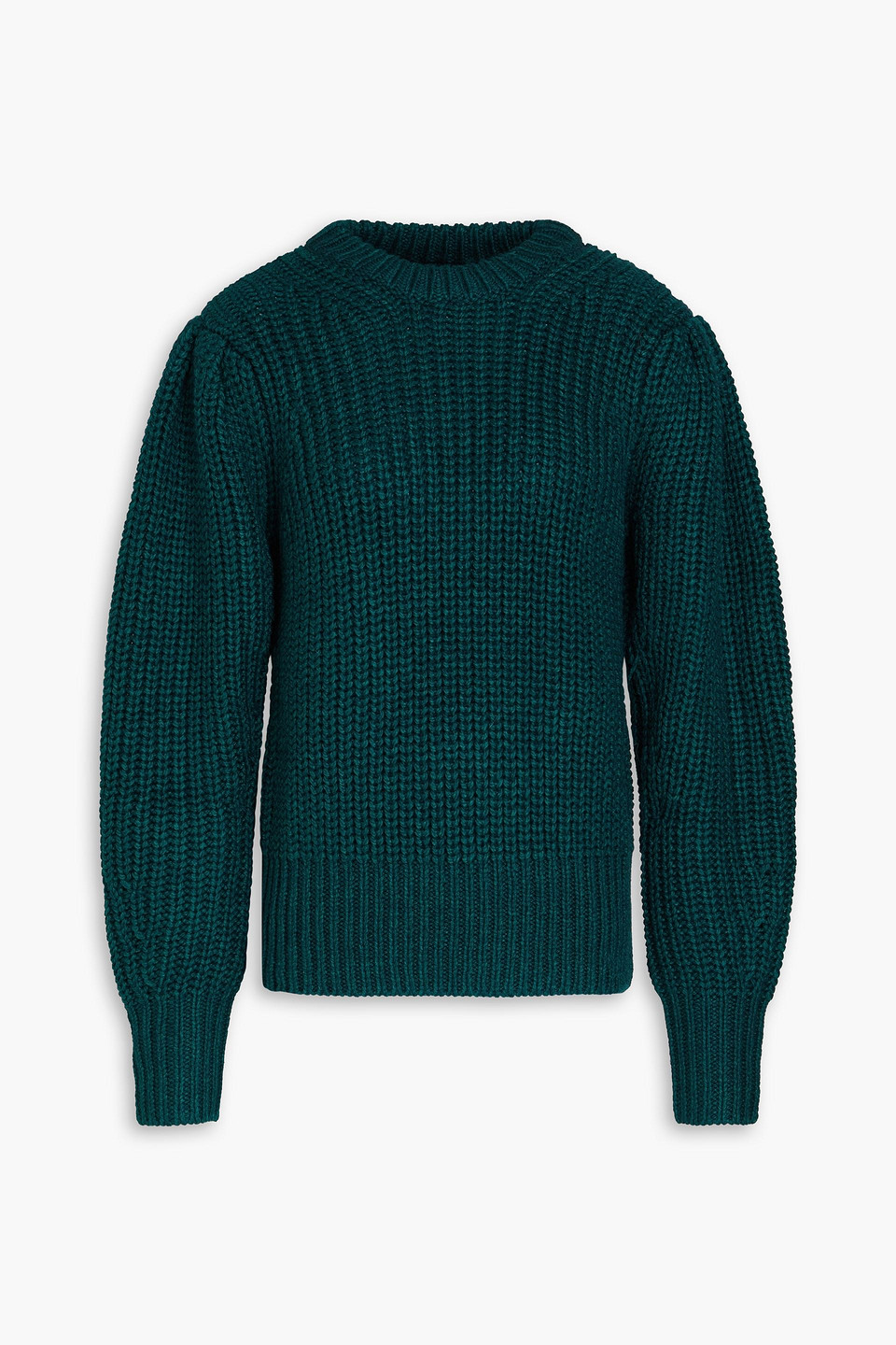 Isabel Marant Étoile Pleane Ribbed Wool-blend Sweater In Emerald