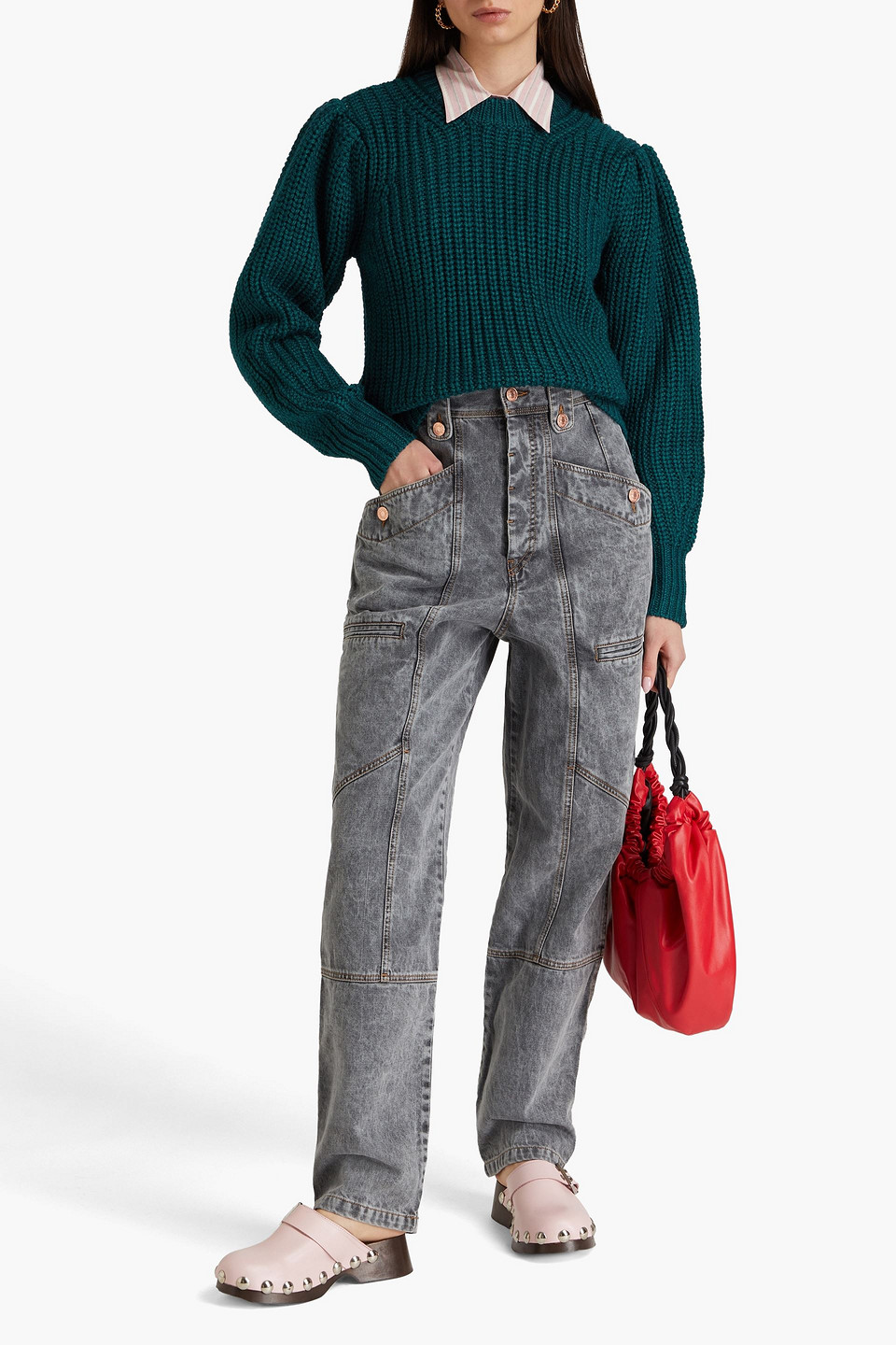 ISABEL MARANT ÉTOILE PLEANE RIBBED WOOL-BLEND SWEATER
