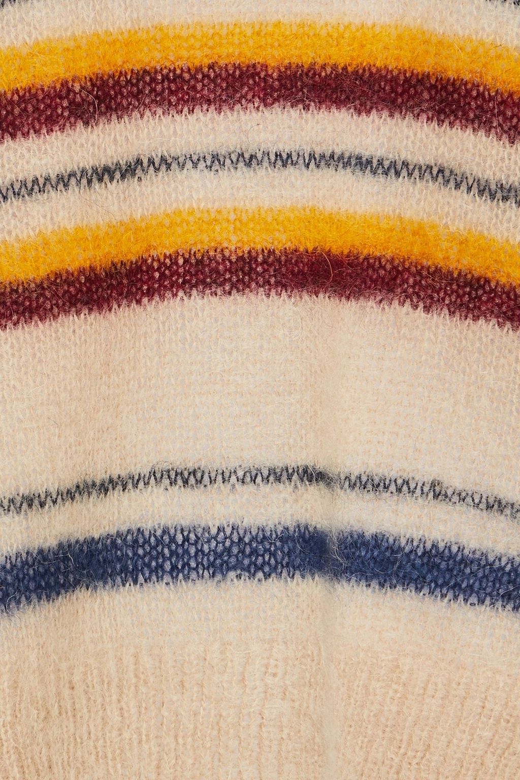 MARANT ÉTOILE Drussel striped mohair and wool-blend sweater