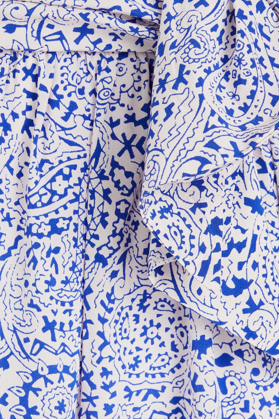 Isabel Marant Cliroza Paisley-print Silk Crepe De Chine Skirt In Blau