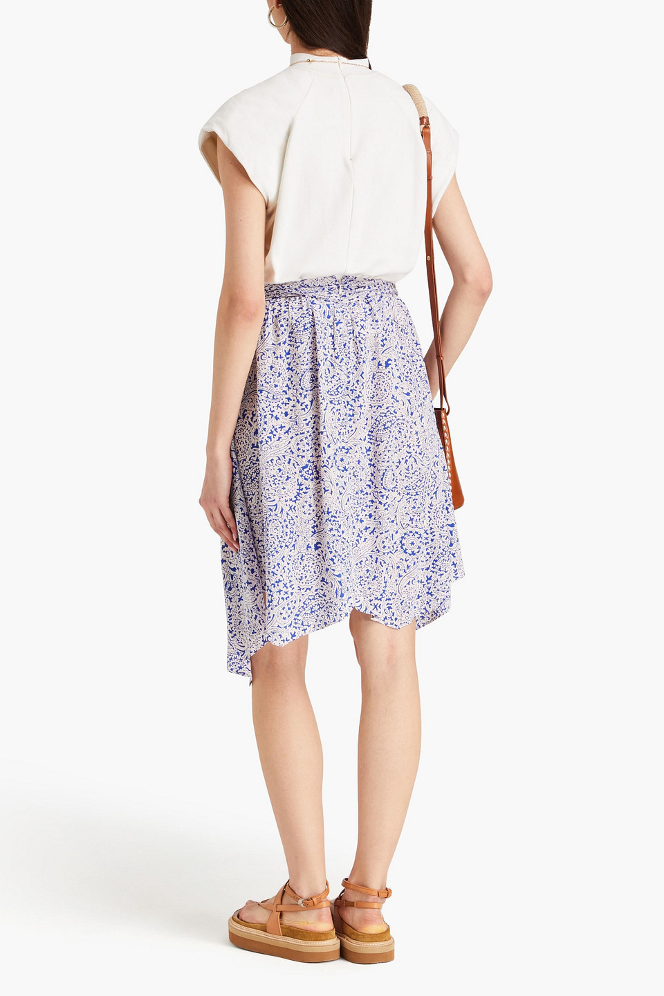 Isabel Marant Cliroza Paisley-print Silk Crepe De Chine Skirt In Blau