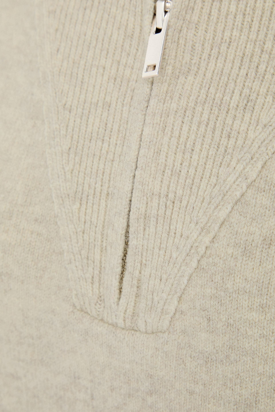 Isabel Marant Étoile Lewin Pullover Aus Einer Wollmischung Mit Halblangem Reissverschluss In Beige