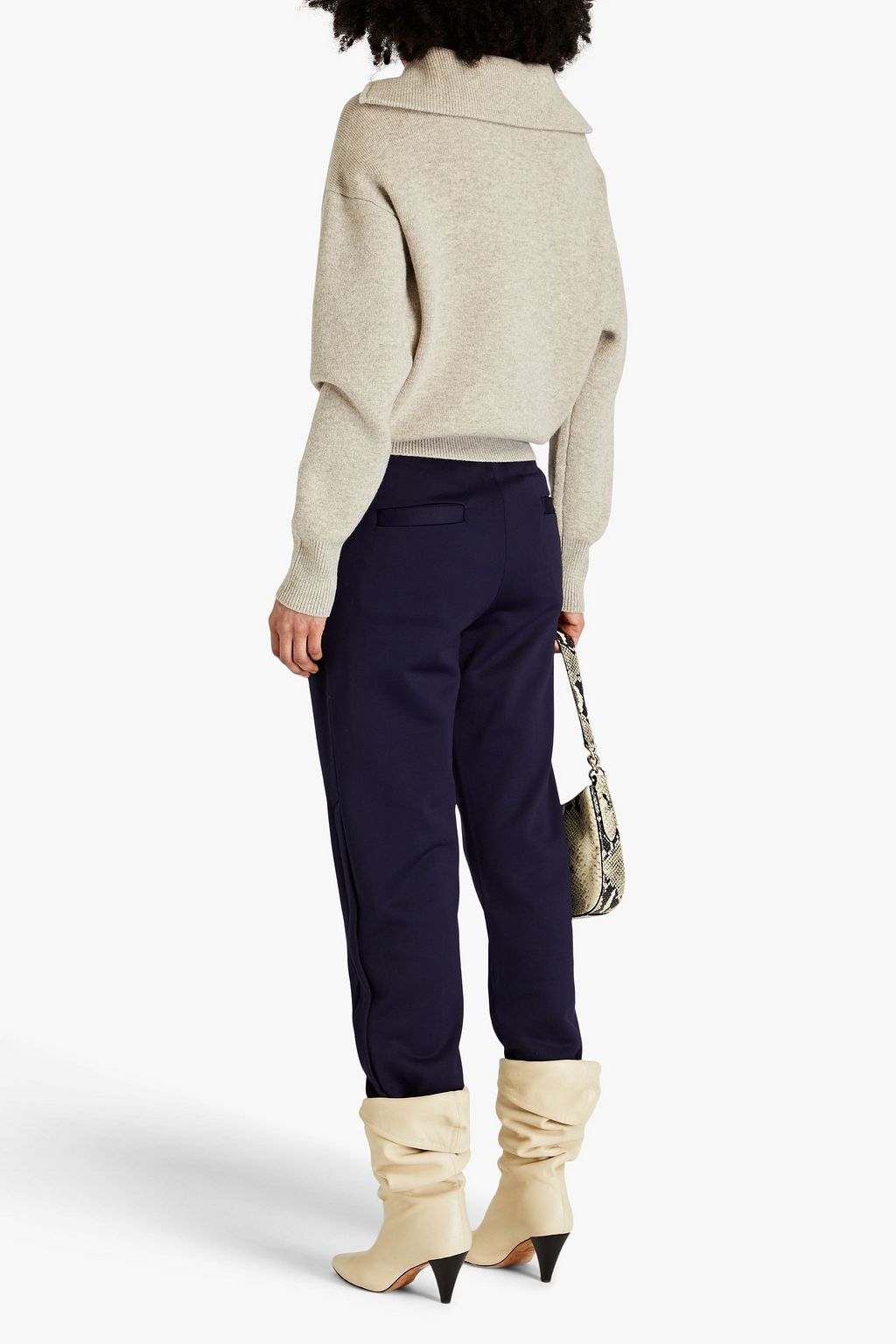 MARANT ÉTOILE Lewin merino wool-blend half-zip sweater