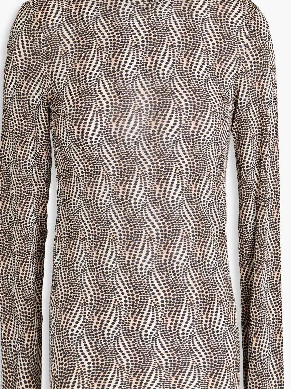 goyela printed jersey turtleneck top
