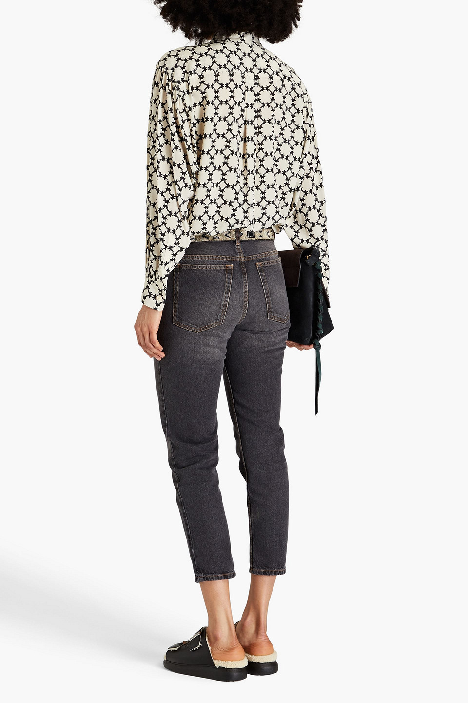 ISABEL MARANT ÉTOILE CROPPED HIGH-RISE TAPERED JEANS