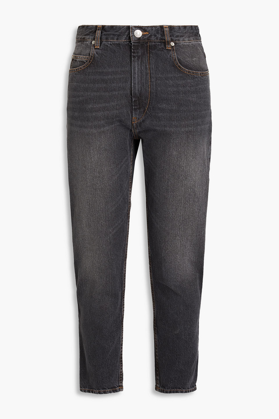 Isabel Marant Étoile Hoch Sitzende Cropped Karottenjeans In Anthrazit