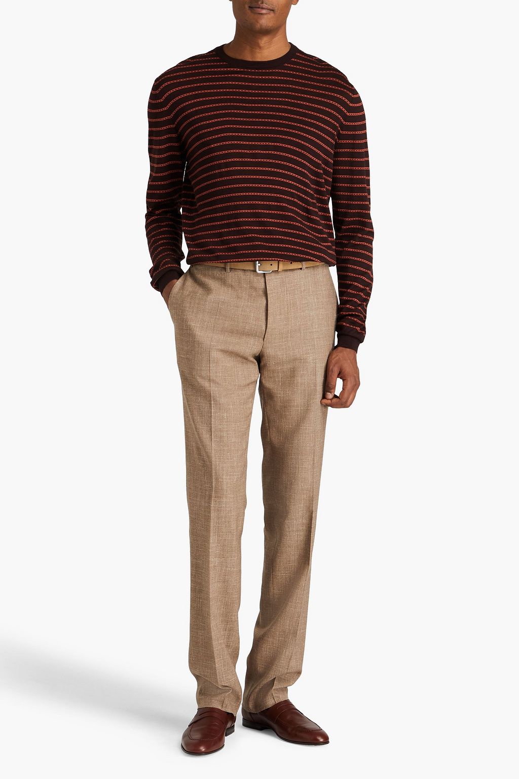 CANALI Jacquard-knit wool sweater