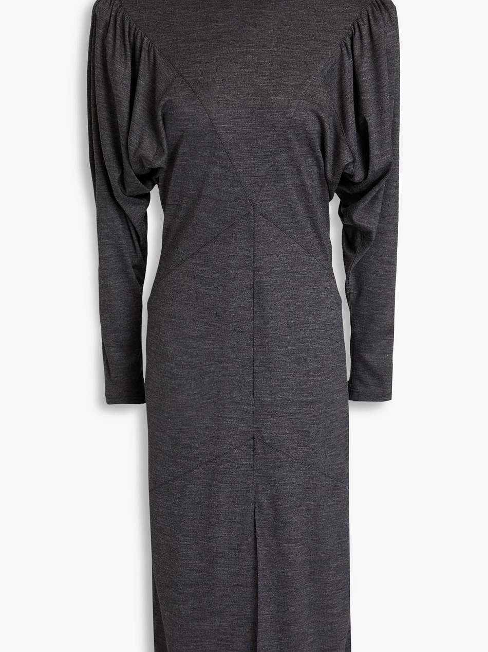 genia wool-jersey turtleneck midi dress