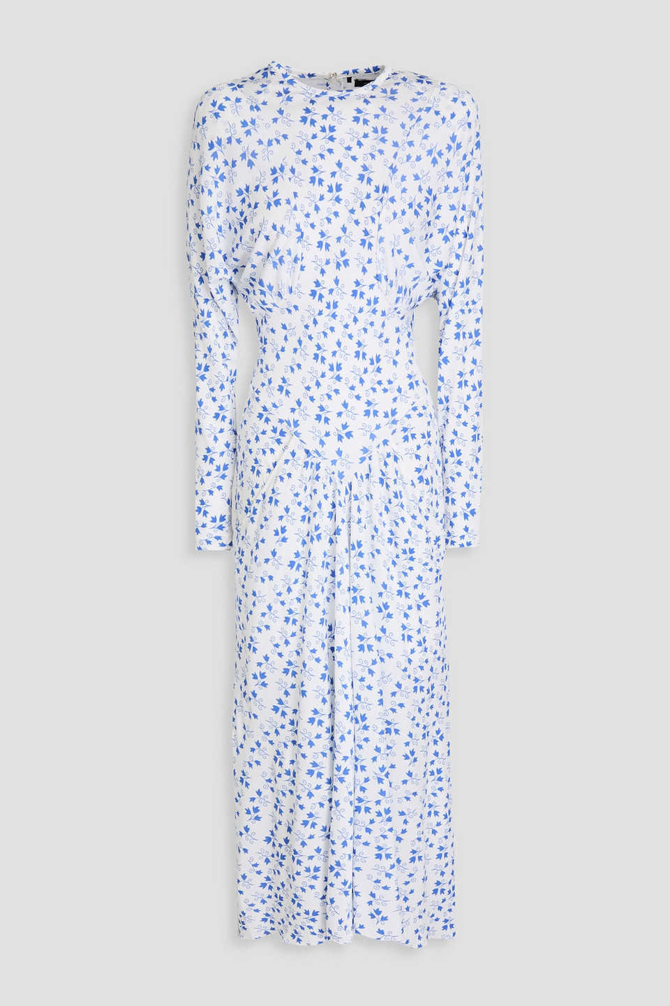 Isabel Marant Telky Floral-print Stretch-crepe Midi Dress In Blau