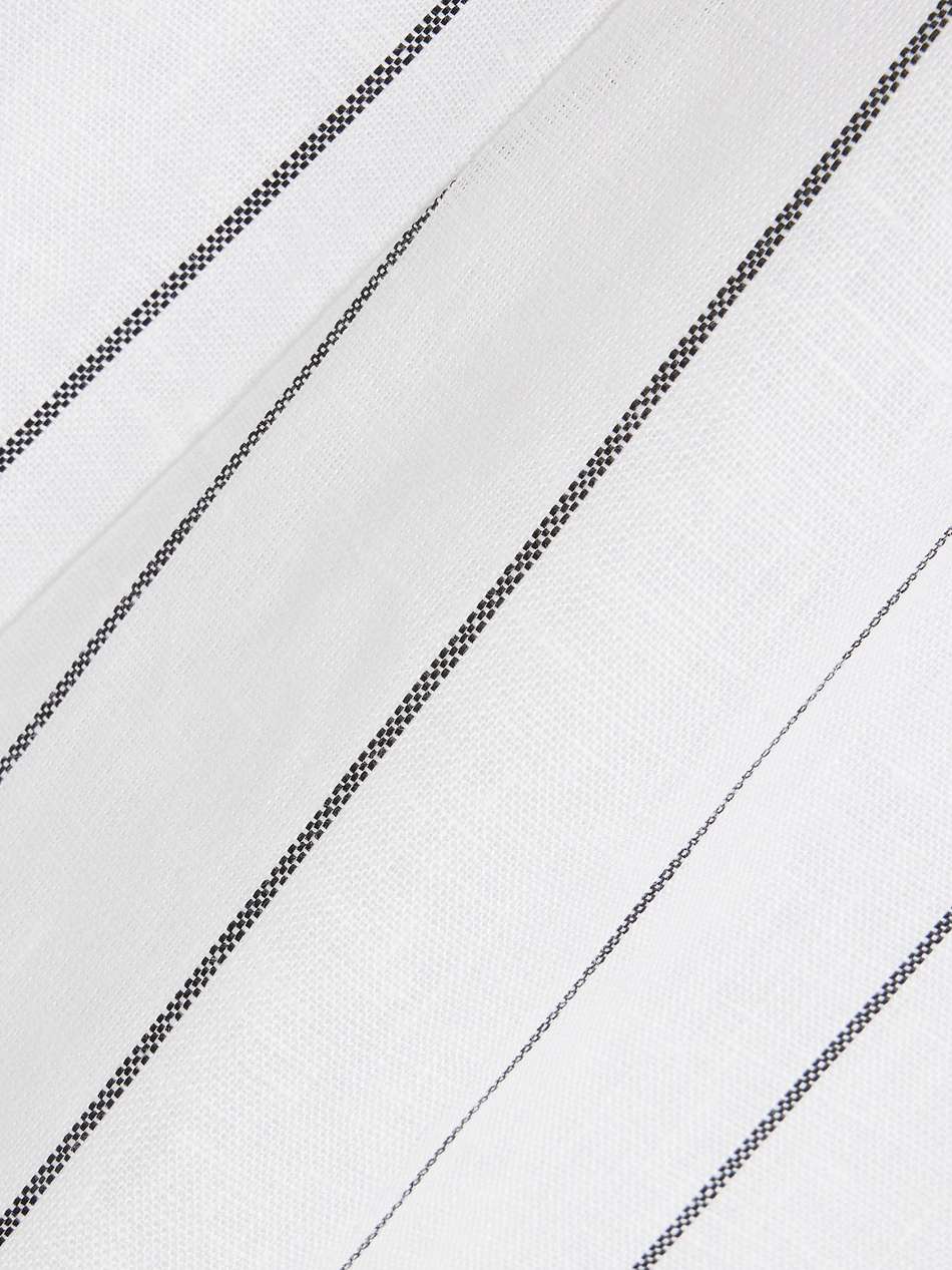 isadora cutout striped linen-blend halterneck midi dress