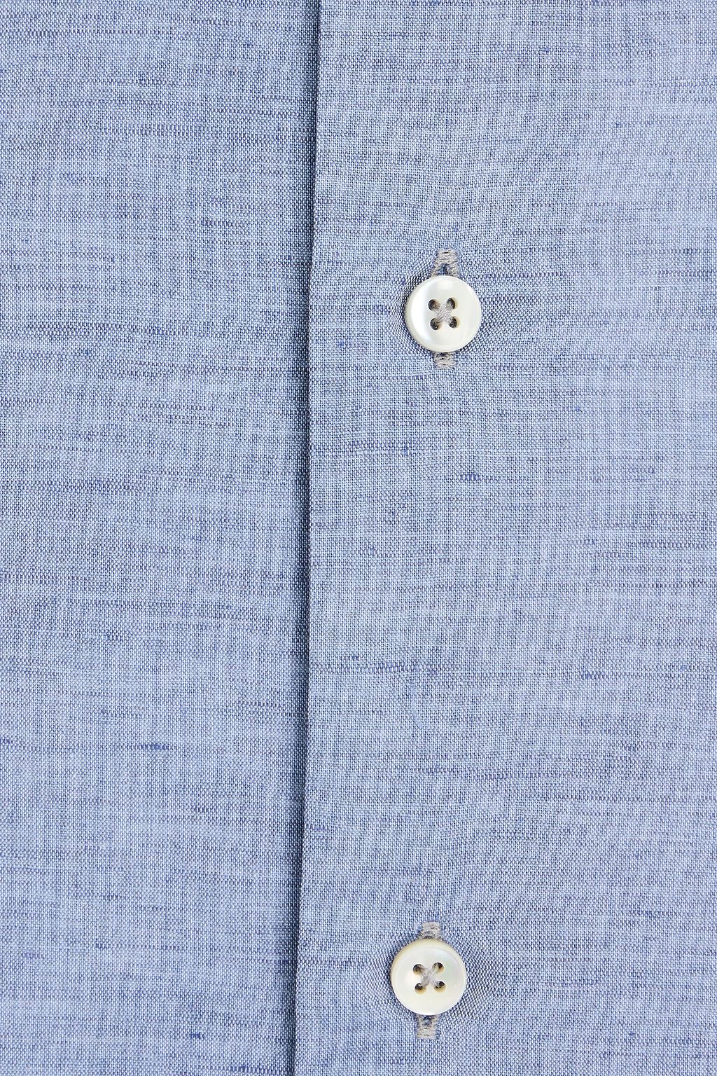 CANALI قميص من مزيج من القطن والكتّان