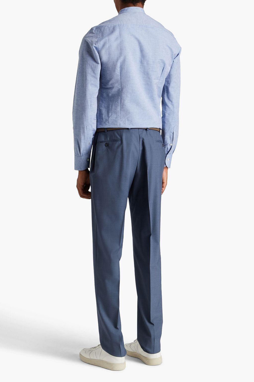 CANALI قميص من مزيج من القطن والكتّان
