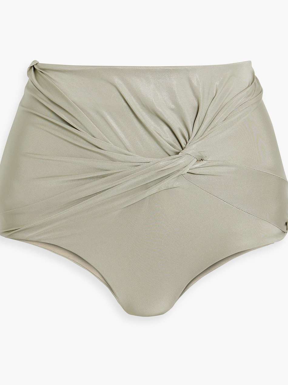 twisted metallic jersey shorts