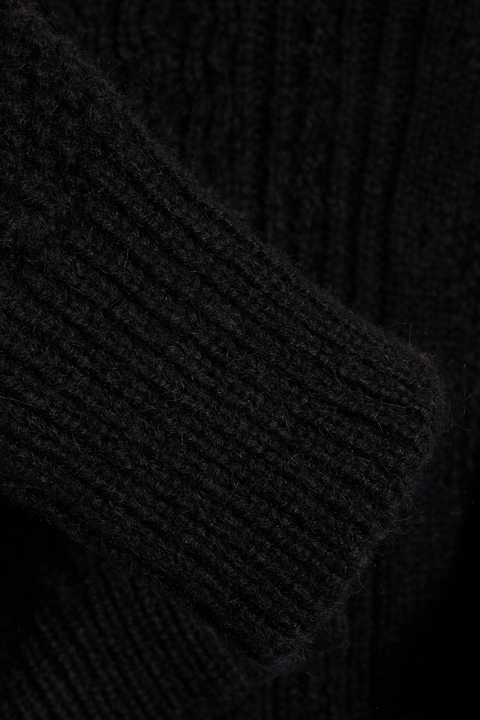 Red Valentino Cold-shoulder Cropped Cable-knit Cardigan In Black