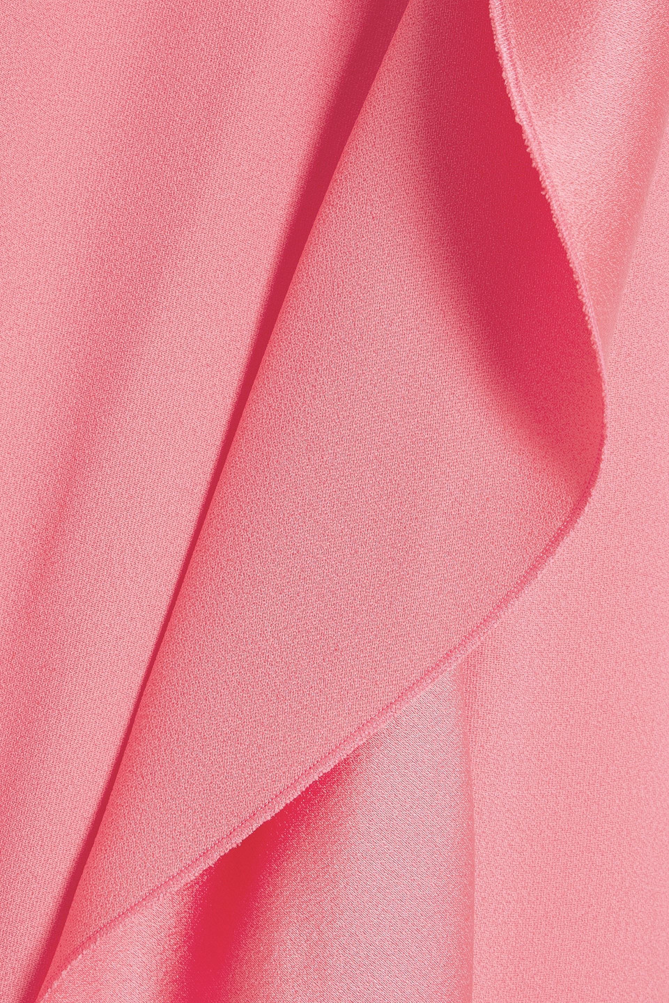 Red Valentino Pussy-bow Ruffled Satin-crepe Mini Dress In Bubblegum