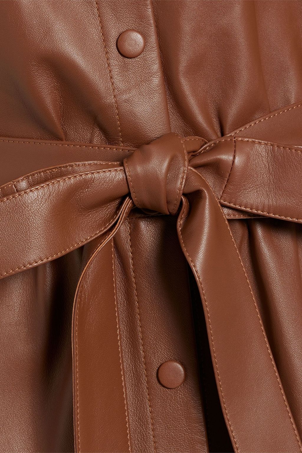 REDVALENTINO Leather mini shirt dress