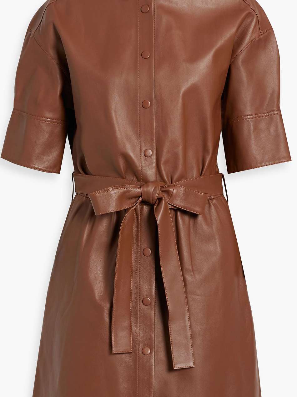 leather mini shirt dress