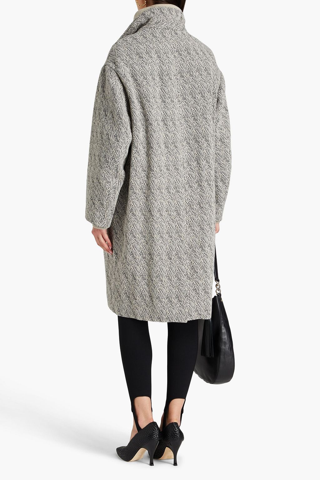 MARANT ÉTOILE Double-breasted wool-blend herringbone coat