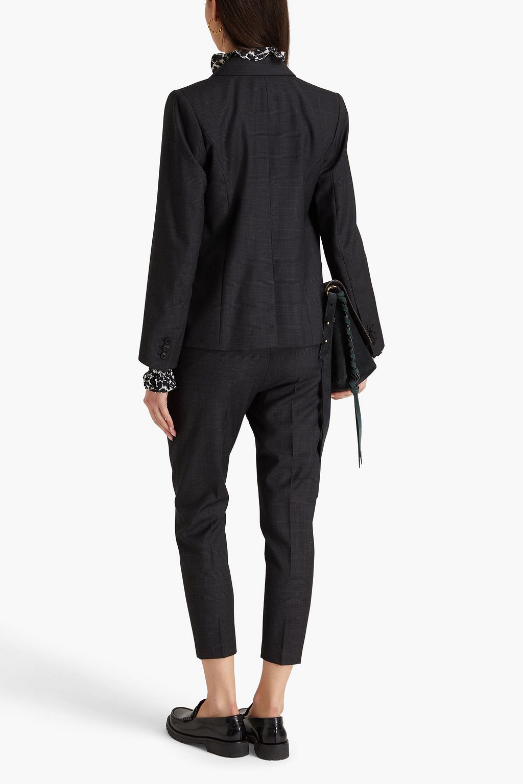 MARANT ÉTOILE Noah Prince of Wales checked wool-crepe tapered pants