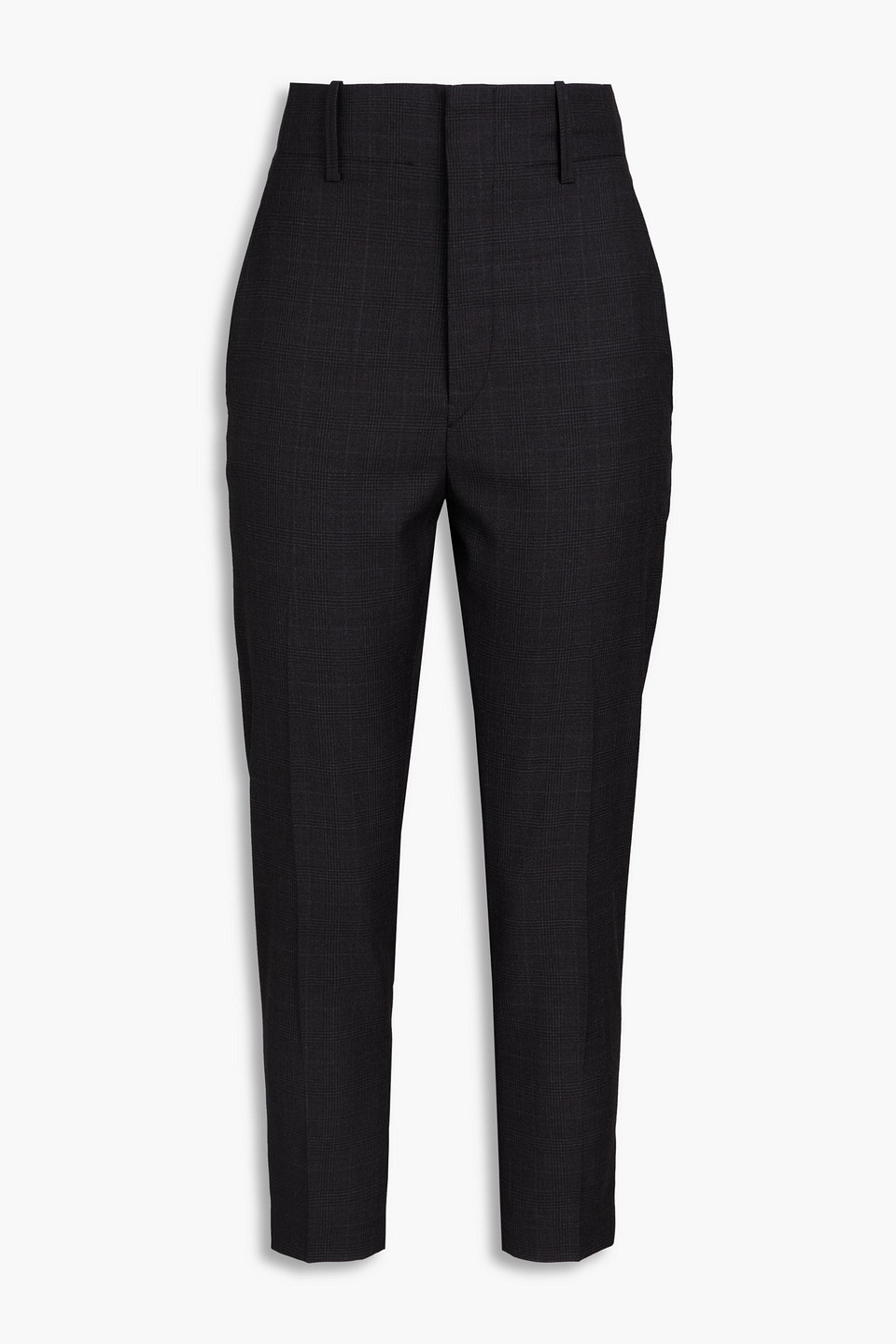 Isabel Marant Étoile Noah Prince Of Wales Checked Wool-crepe Tapered Pants In Anthrazit