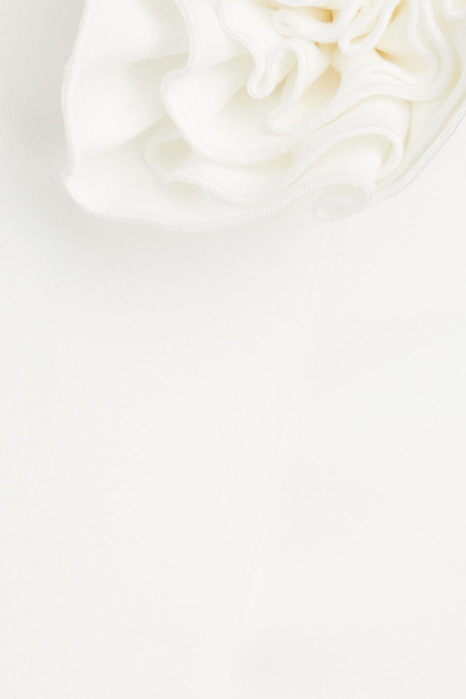 Nicholas Floral-appliquéd Wrap-effect Jersey Mini Skirt In White