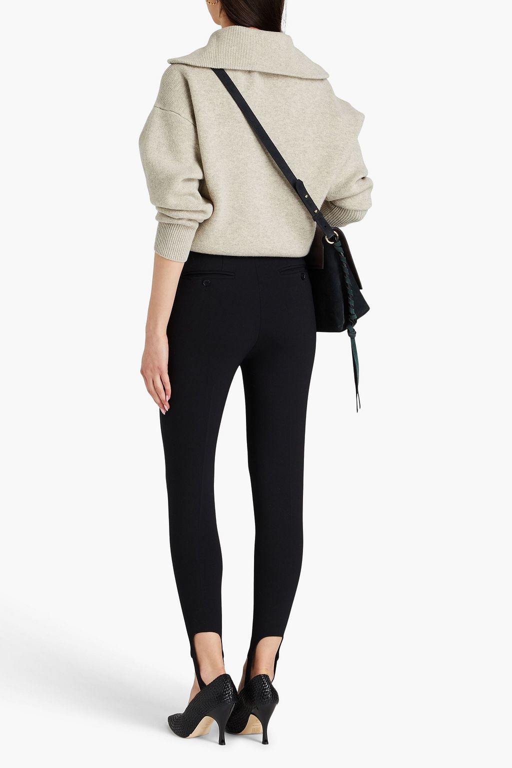 ISABEL MARANT Stretch-crepe stirrup skinny pants