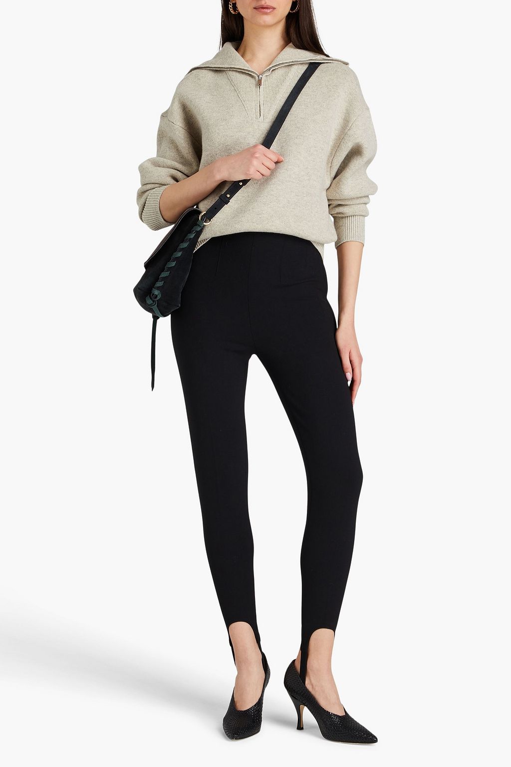 ISABEL MARANT Stretch-crepe stirrup skinny pants
