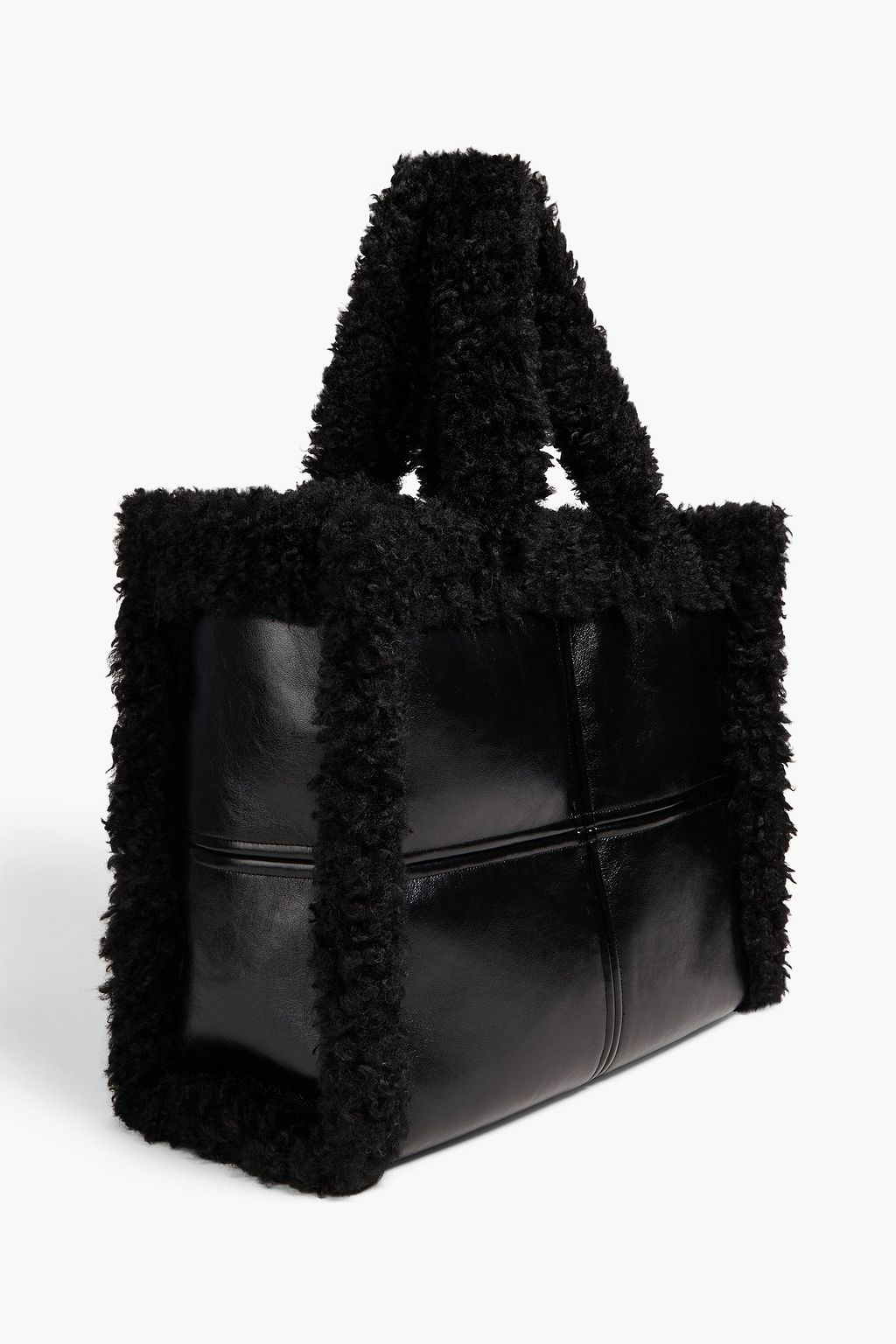 STAND STUDIO Lola faux shearling tote