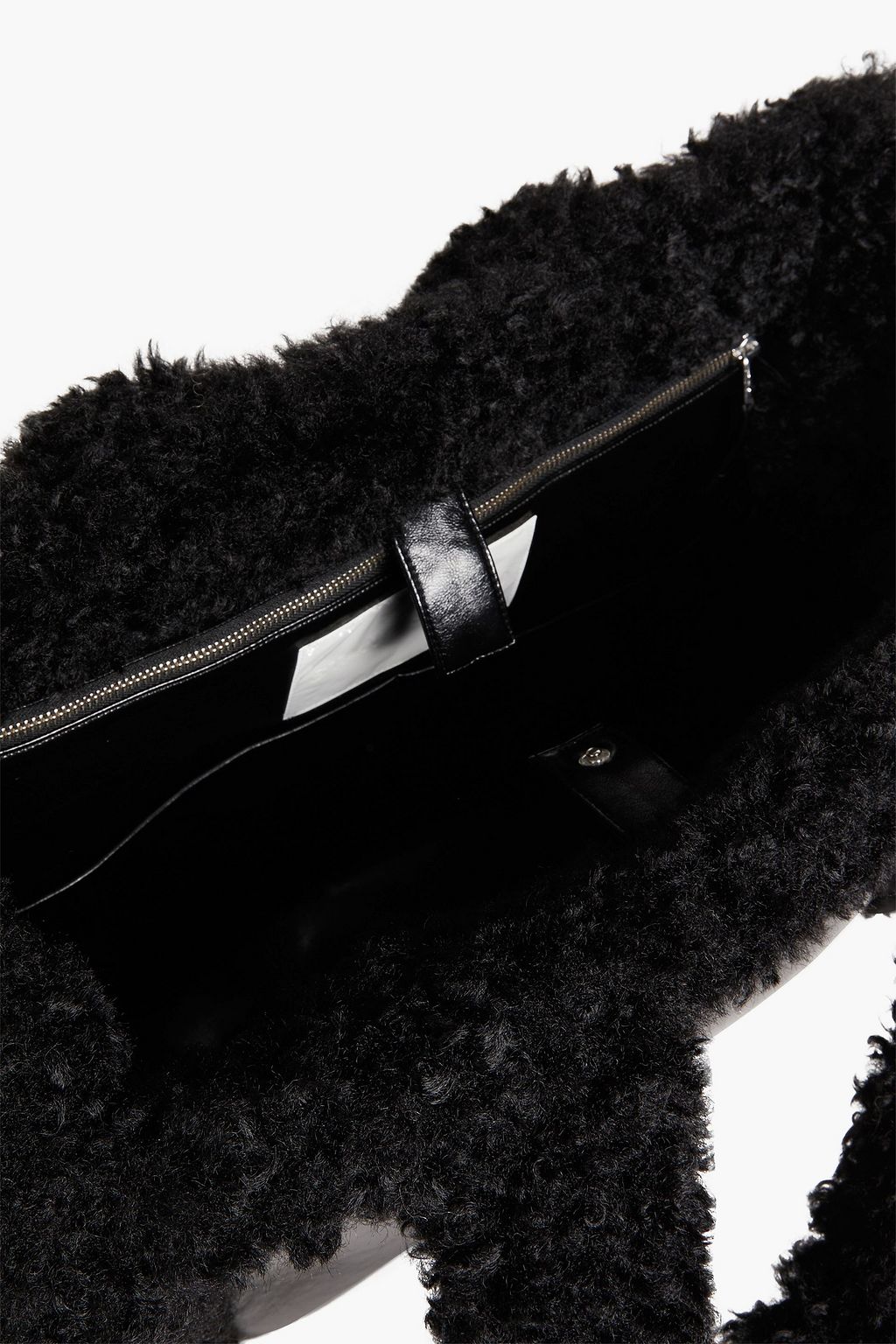 STAND STUDIO Lola faux shearling tote