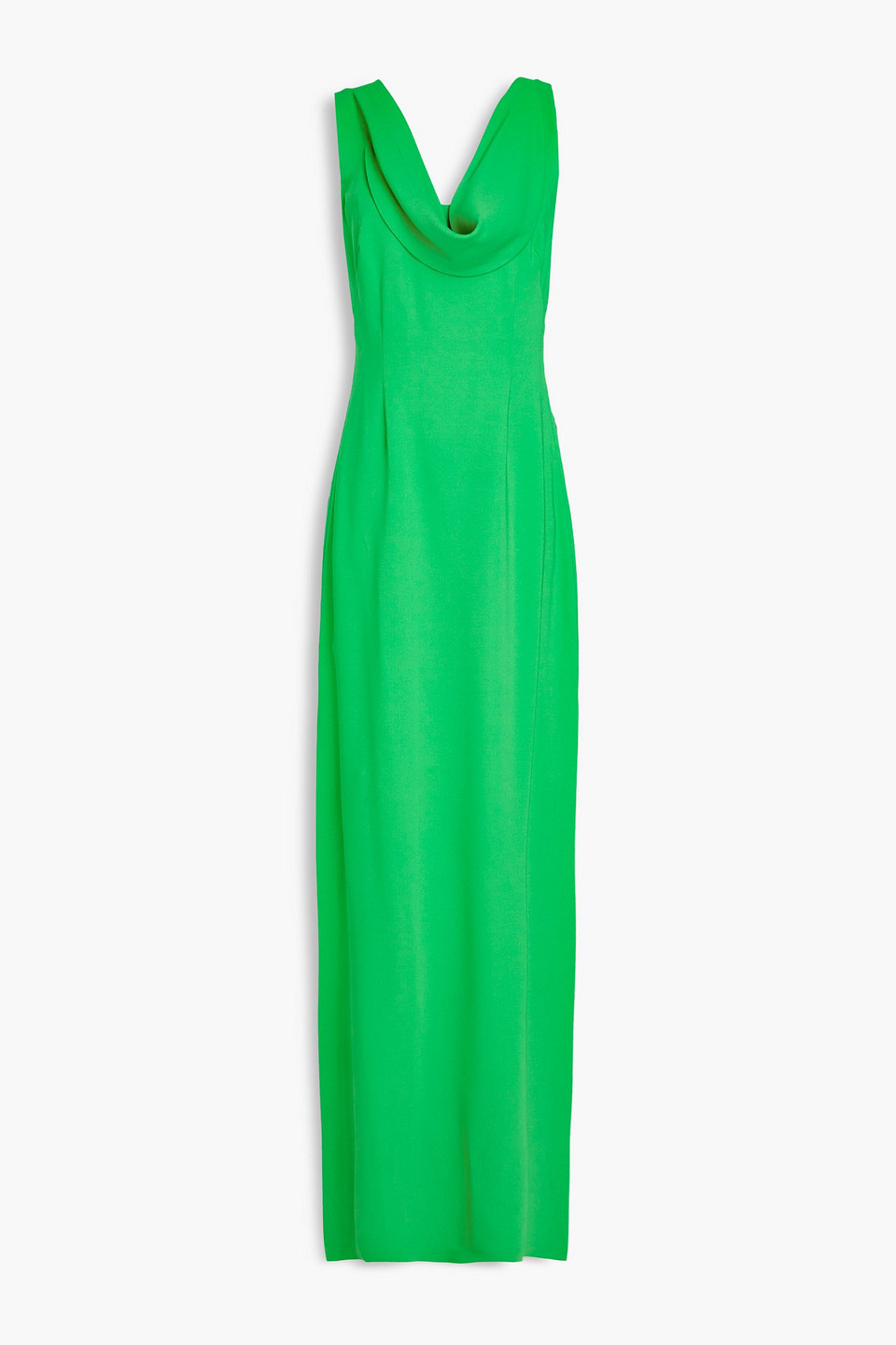 Oscar De La Renta Draped Crepe Gown In Green