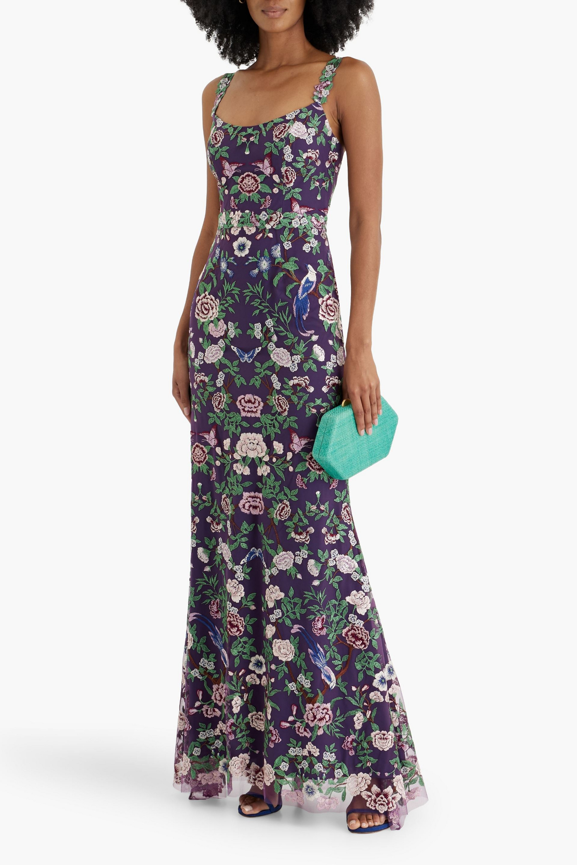 Embroidered bridesmaid dresses