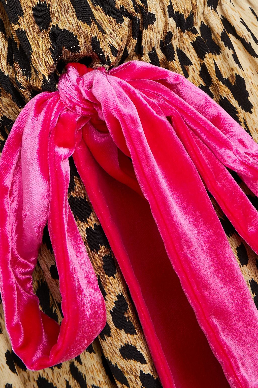 VALENTINO GARAVANI Leopard-print silk crepe de chine mini dress