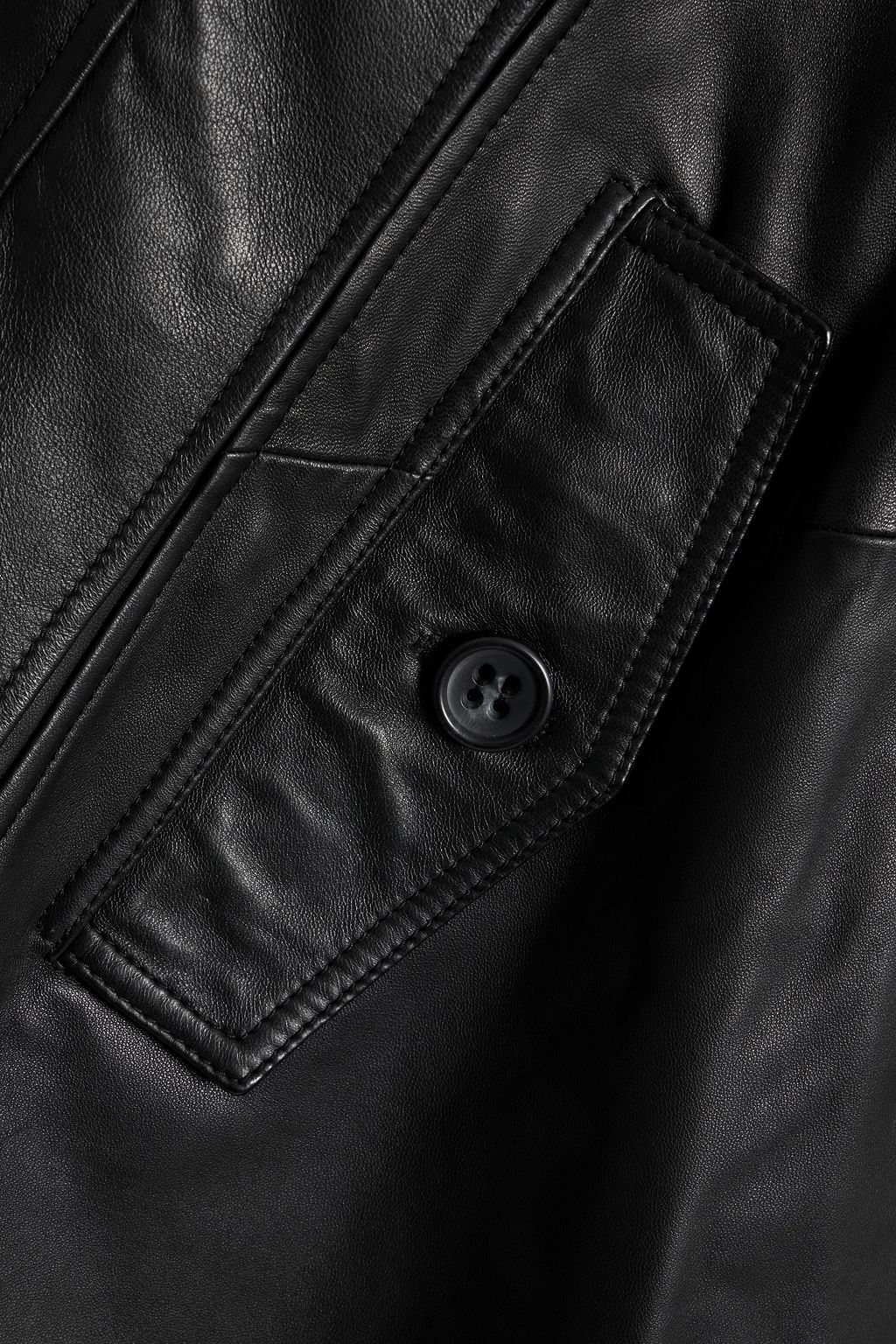 REDVALENTINO Double-breasted leather cape