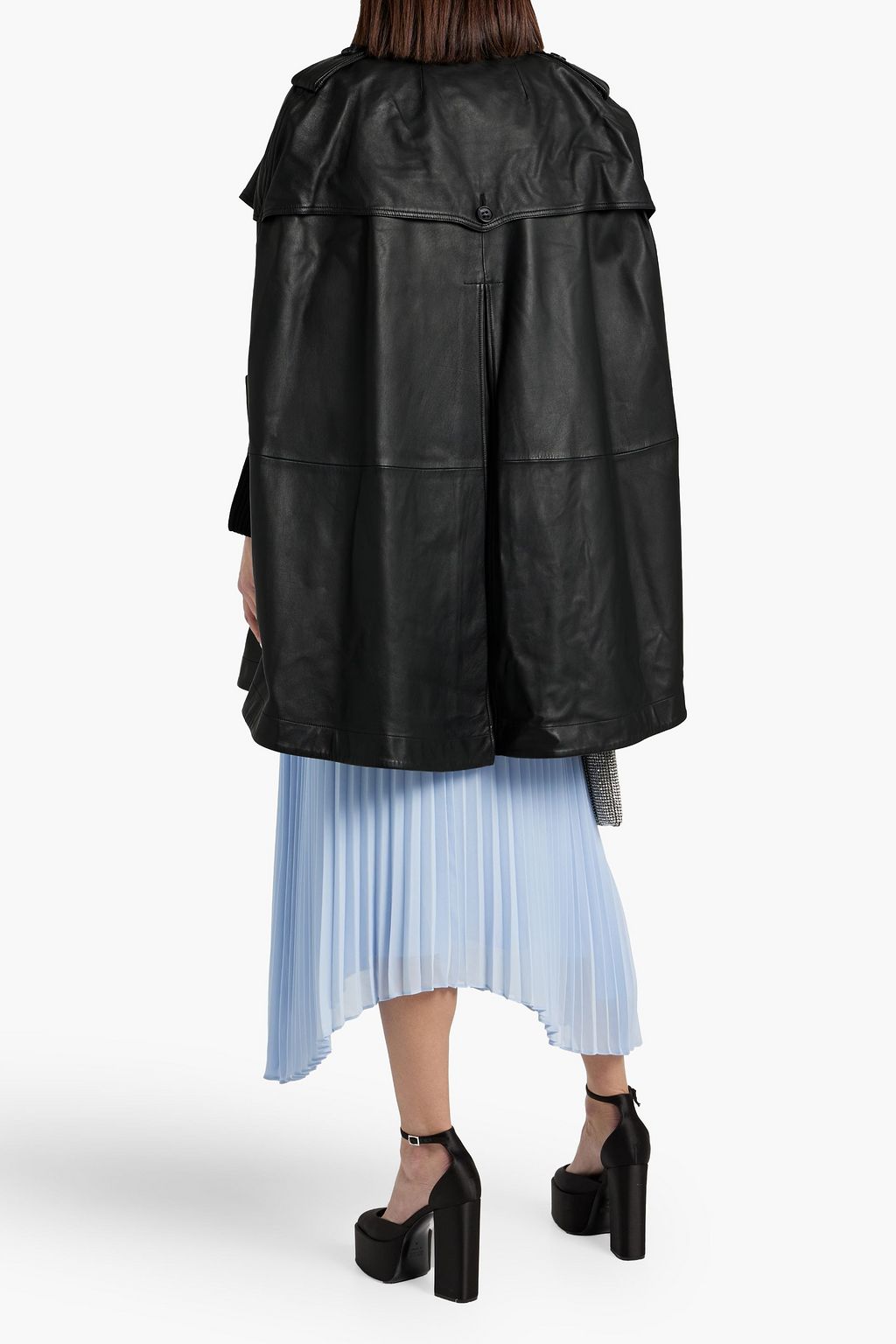 REDVALENTINO Double-breasted leather cape
