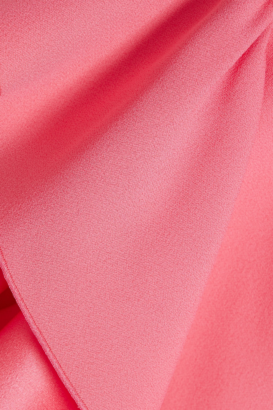 Red Valentino Ruffled Crepe Top In Pink