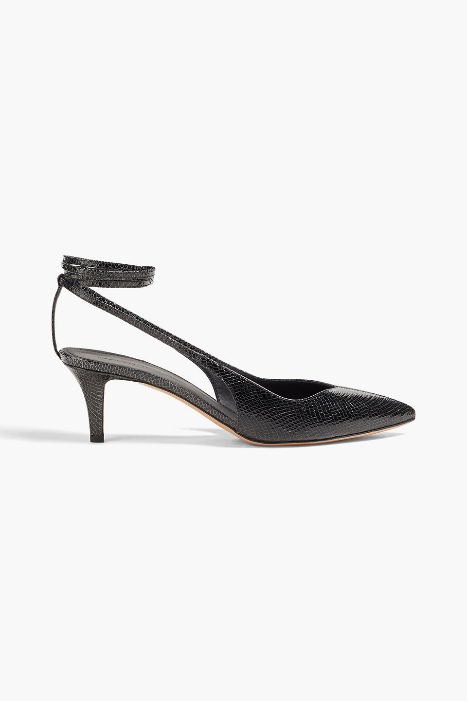 Isabel Marant Pesar Snake-effect Leather Pumps In Schwarz