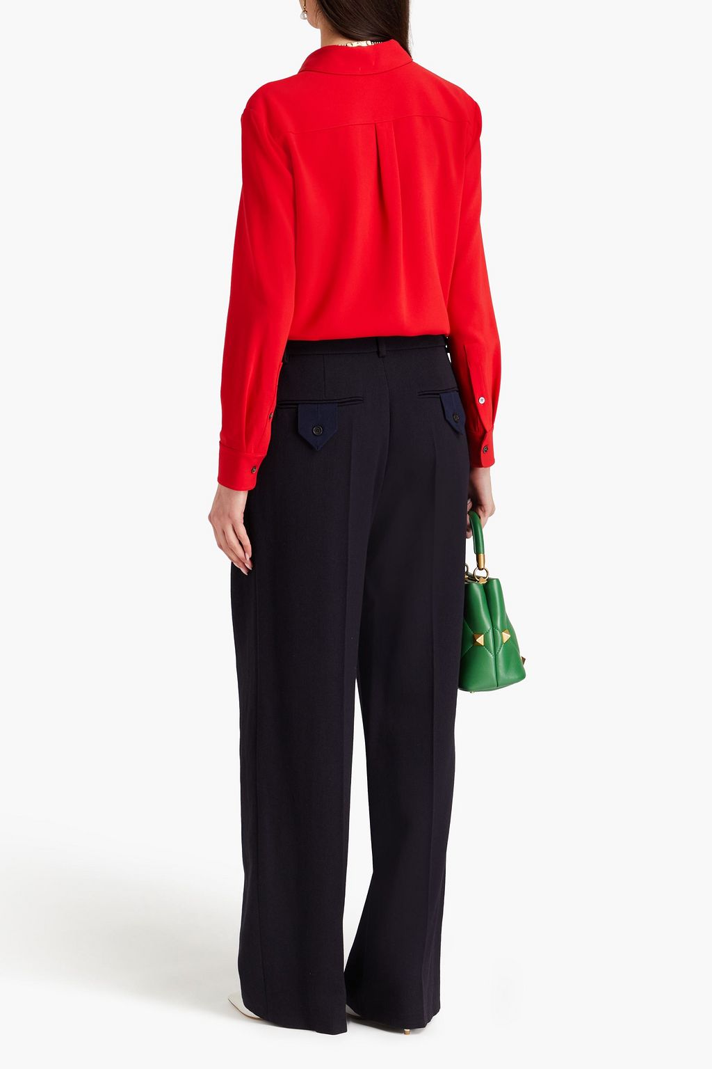 VALENTINO GARAVANI Hose mit geradem Bein aus Woll-Twill