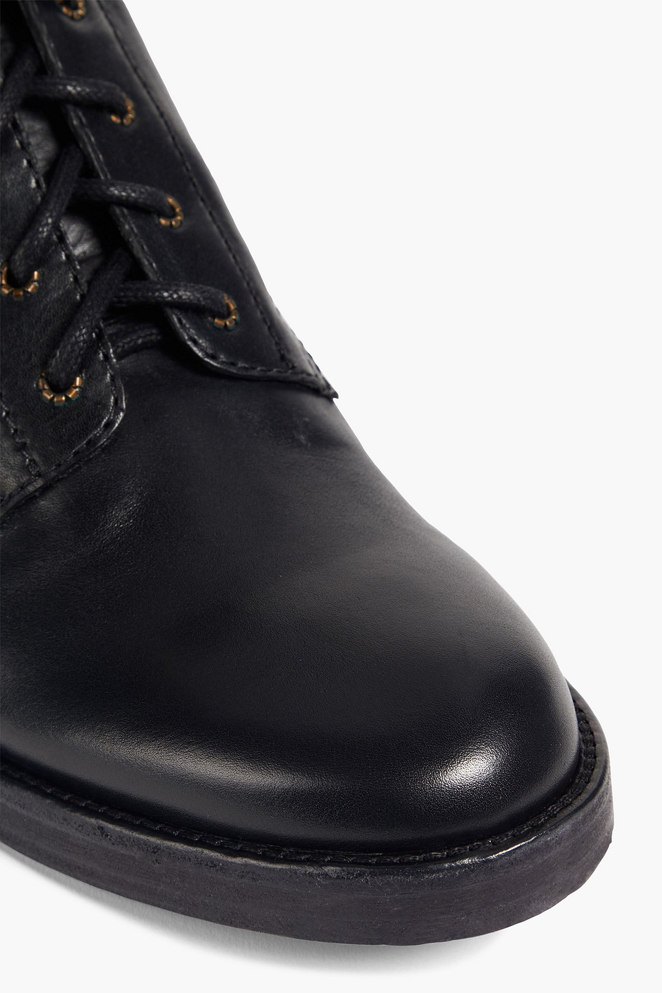 Isabel Marant Teylon Buckled Studded Leather Combat Boots In Black