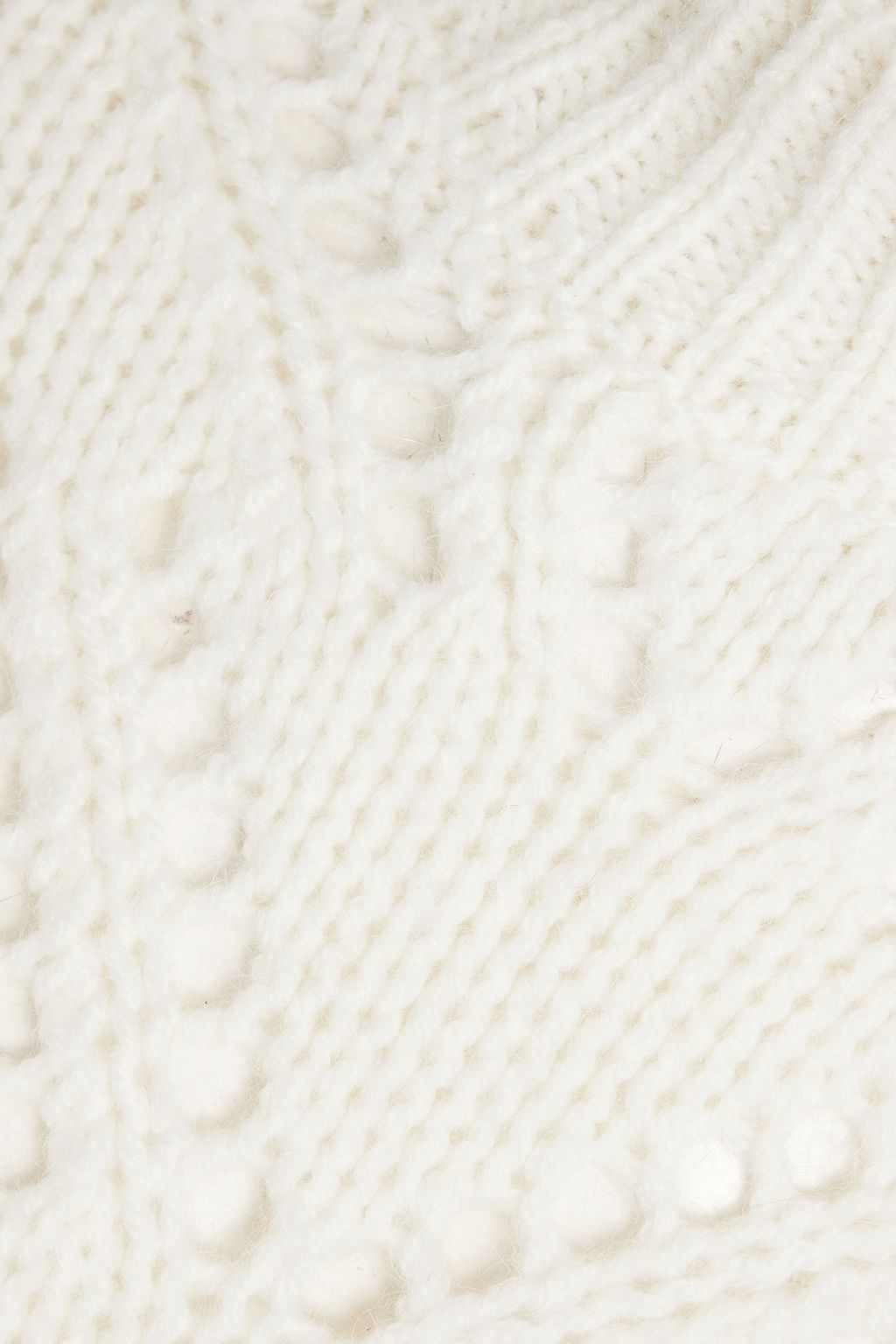 REDVALENTINO Pointelle-knit turtleneck sweater
