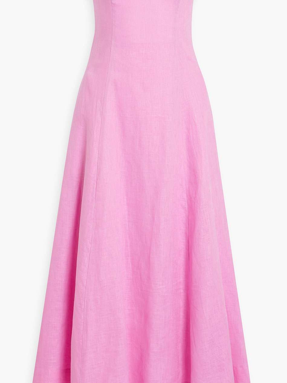 cosette strapless linen maxi dress