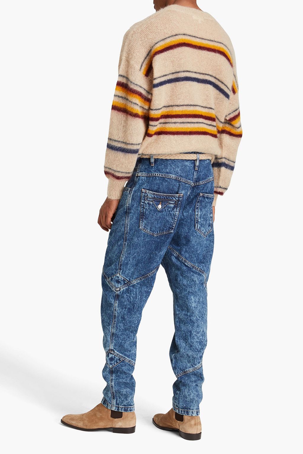 ISABEL MARANT 애시드 워싱 데님 진