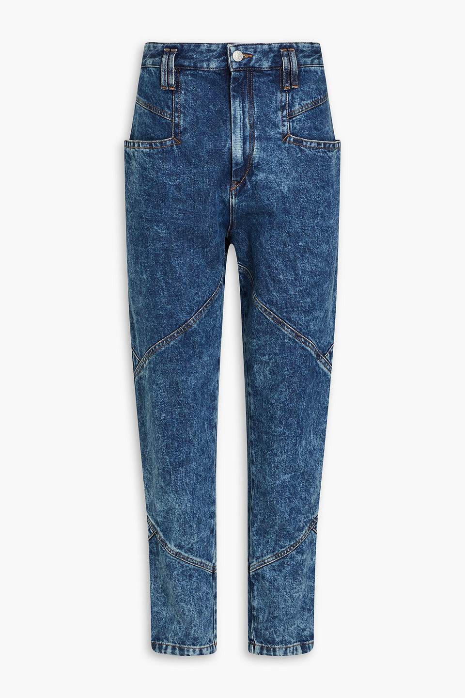 Isabel Marant Jowland Acid-wash Denim Jeans In Mittelblauer Denim