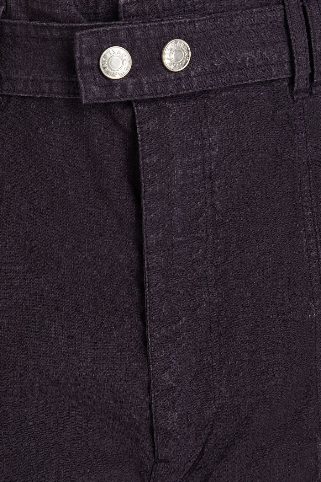 ISABEL MARANT Belted linen-blend ripstop cargo shorts
