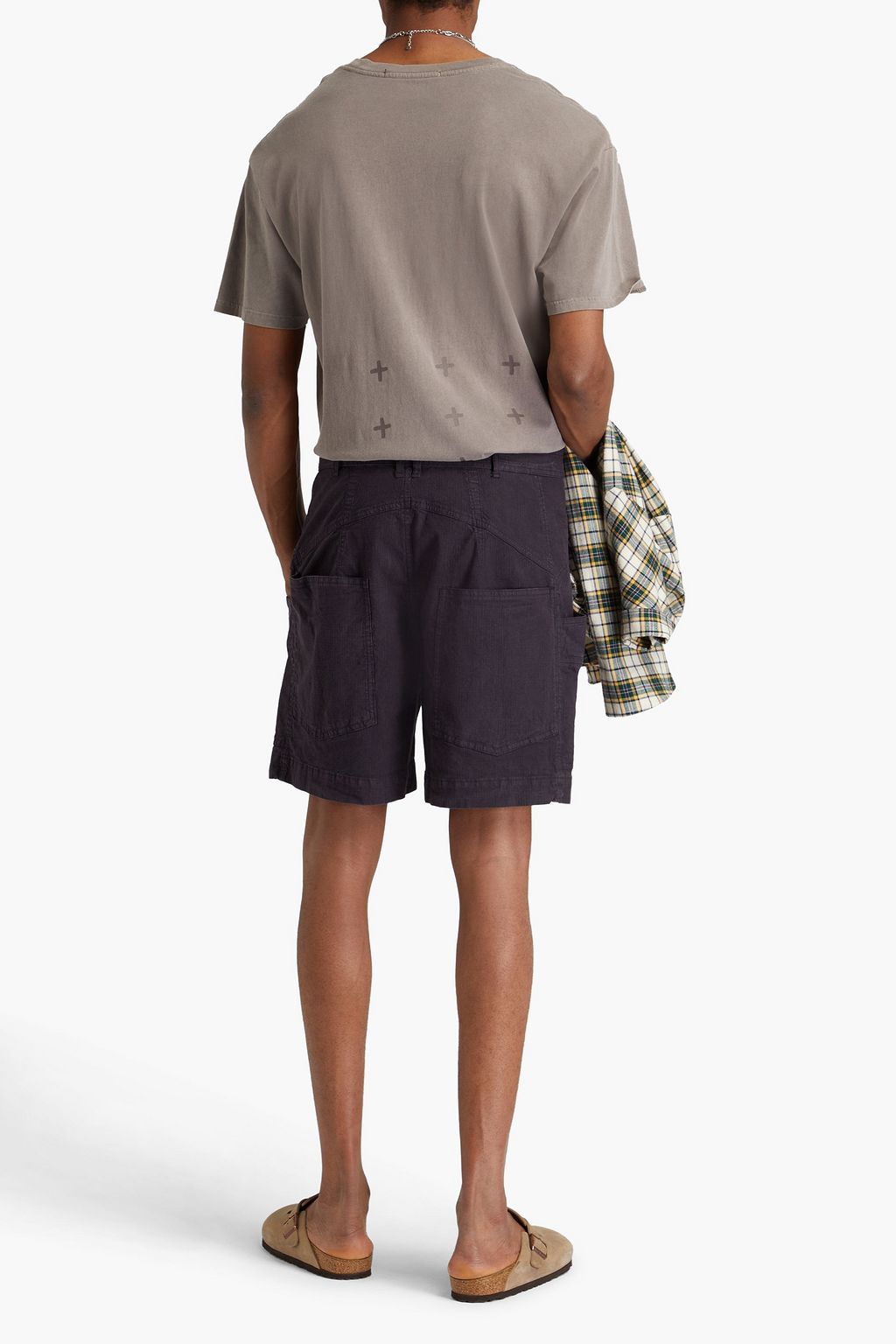 ISABEL MARANT Belted linen-blend ripstop cargo shorts