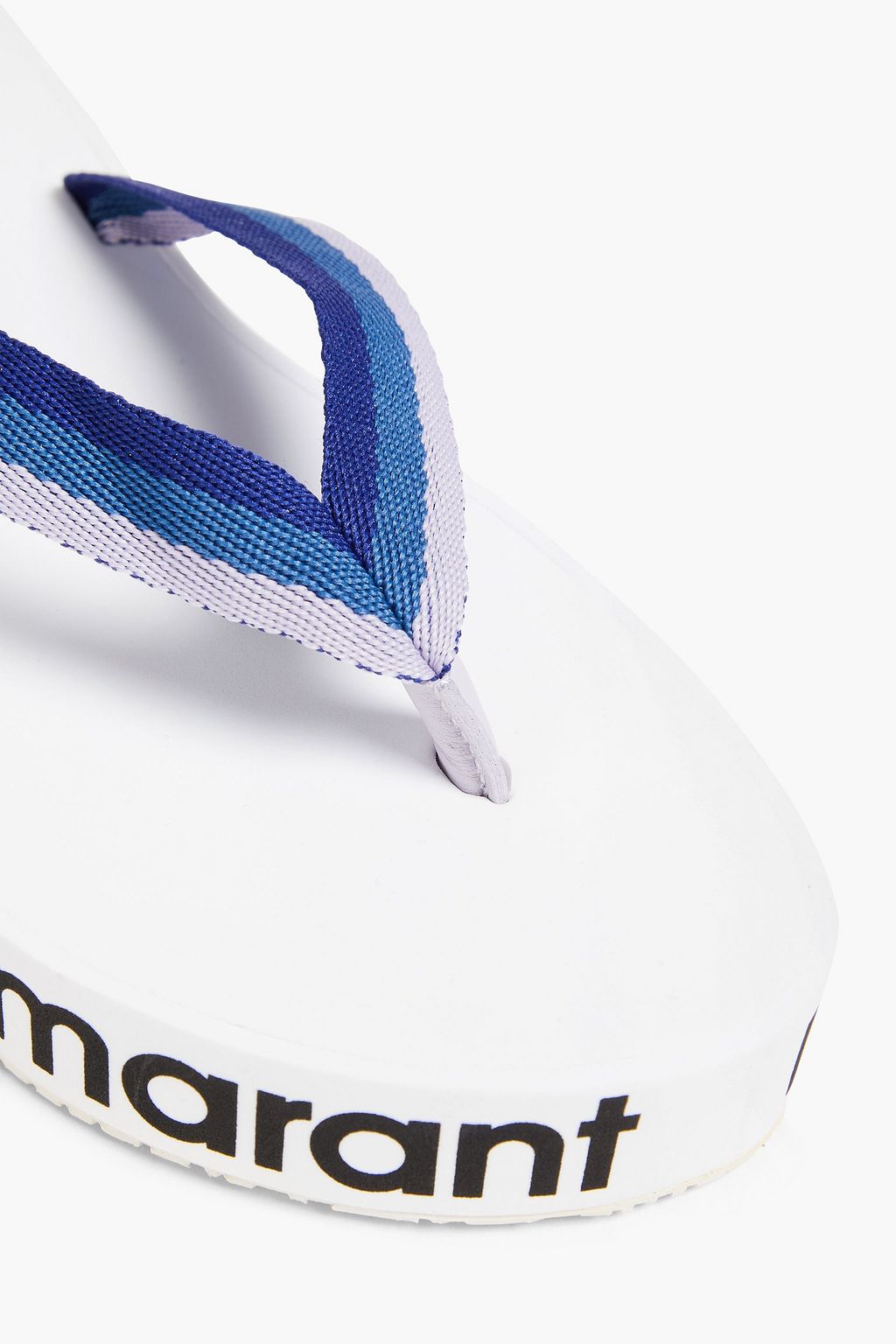 ISABEL MARANT Tae striped webbing flip flops