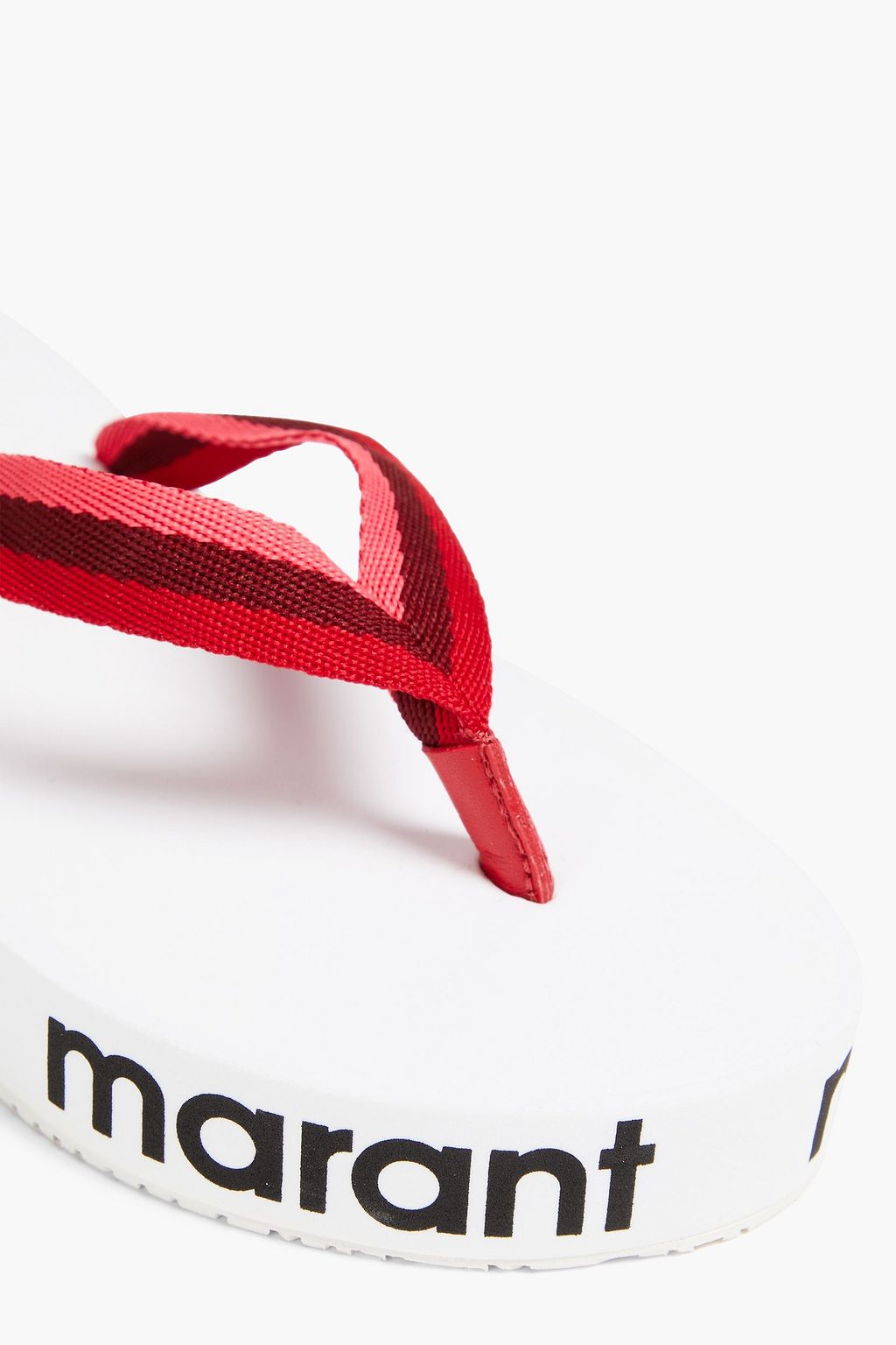 ISABEL MARANT Tae striped webbing flip flops