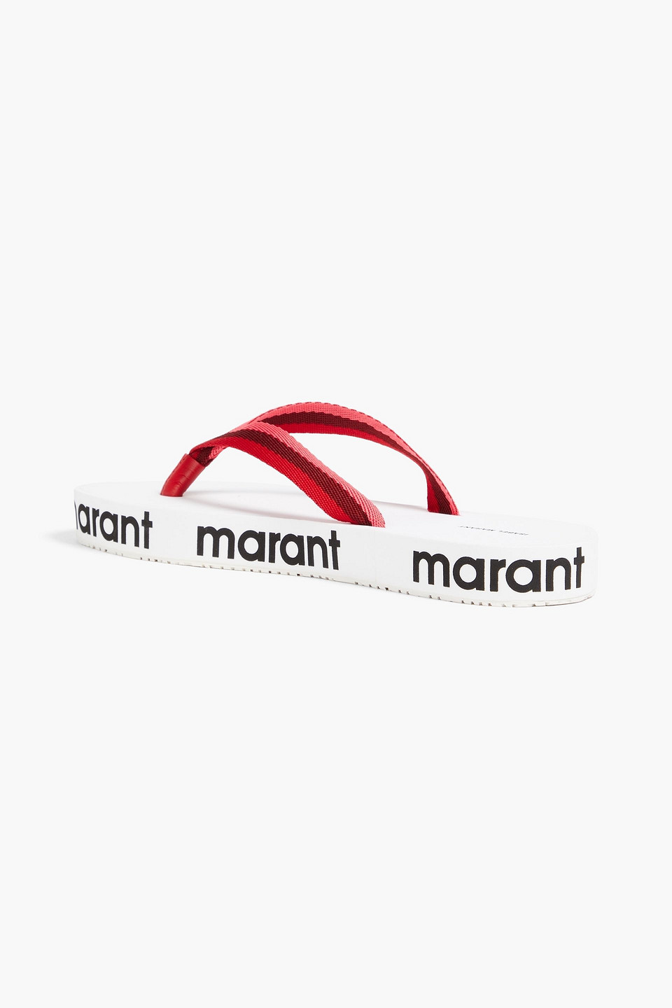 ISABEL MARANT TAE STRIPED WEBBING FLIP FLOPS