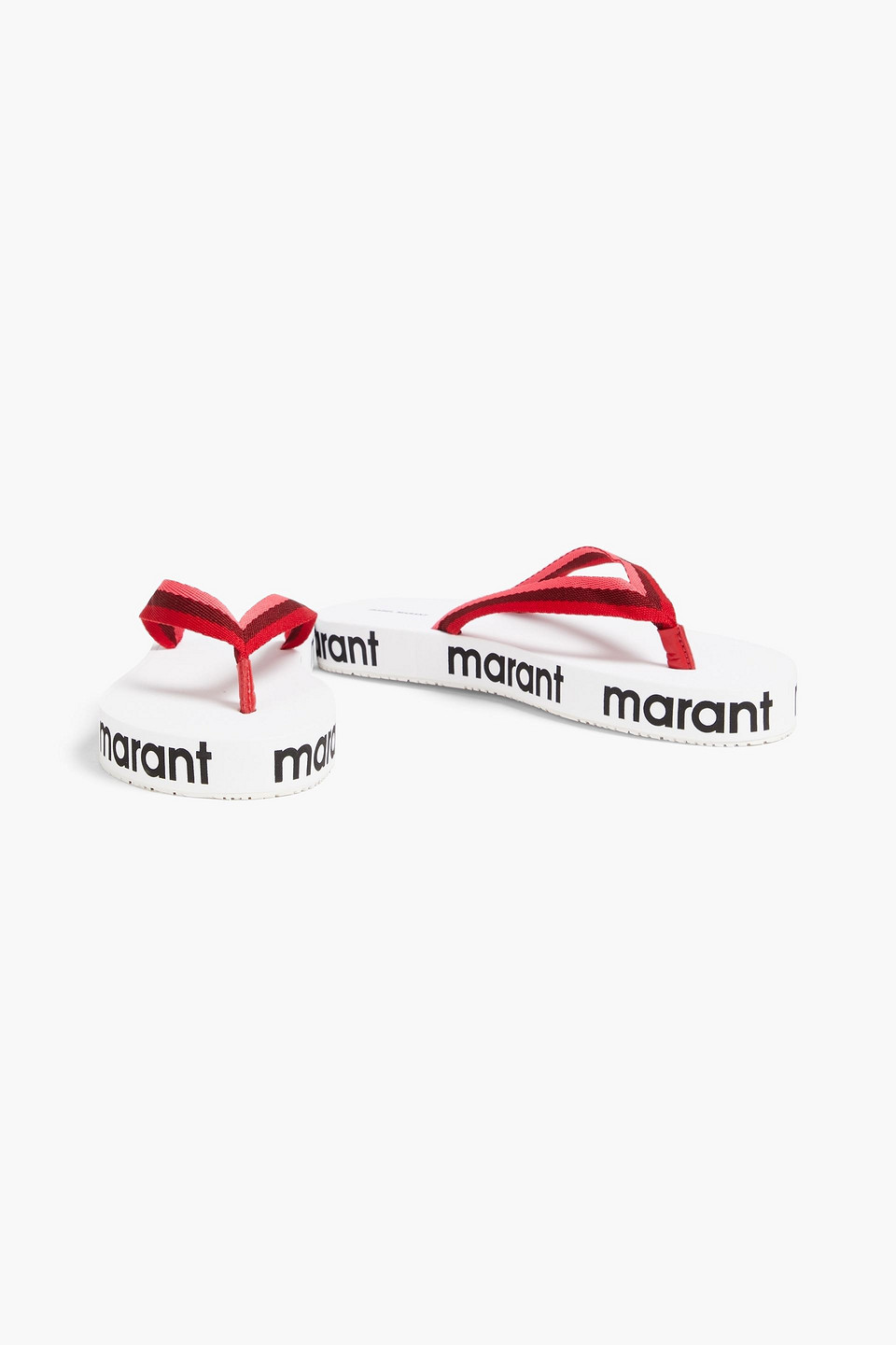 ISABEL MARANT TAE STRIPED WEBBING FLIP FLOPS