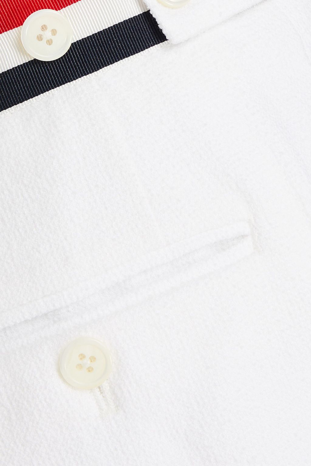 THOM BROWNE شورت من مزيج من القطن بحبكة بوكليه